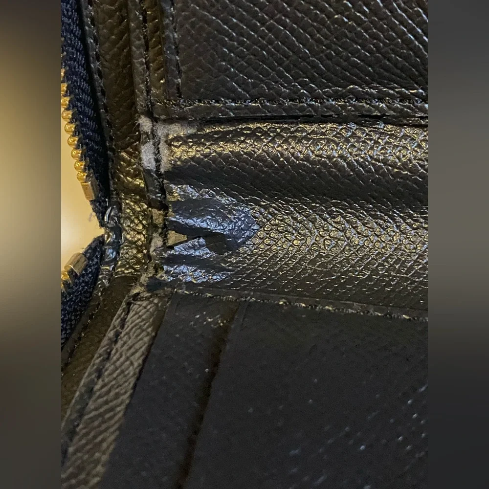 Coach Black Wallet with Gold Floral Details - Picture 5 of 5